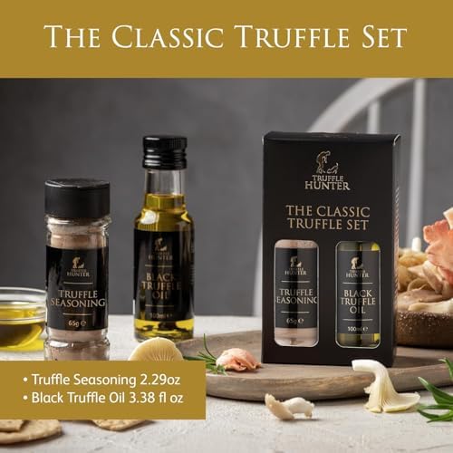 TruffleHunter - Classic Truffle Set - Truffle Seasoning & Black Truffle Oil Gourmet Food Condiments
