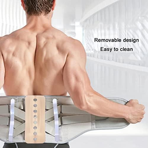 Back Brace Lumbar Support Belt Relief for Back Pain Herniated Disc Sciatica Scoliosis Bionic Spine Support Adjustable Support Straps for Men Women for Work (Color : Gray, Size : M/Medium)