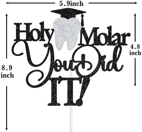 Holy Molar You Did It Cake Topper,Congrats Dentist/Future Doctor, Class of 2026 Medical School College Graduation Party Decorations Supplies