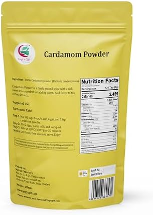 Ground Cardamom Powder 1 LB (16 oz) – Aromatic & Premium Quality | Perfect for Baking, Coffee, Tea & Curries | aka Elaichi, Cardamon | By Yogi’s Gift®