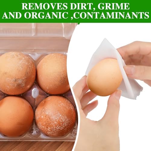 200 Pcs Egg Washer for Fresh Egg, Disinfectant Cleaning Wipes for Chicken Poultry Coop Cleaning Accessories