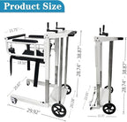 Portable Folding Patient Lift Transfer Chair for Home Use, Self-Operated Mobility Aid for Seniors, Bathroom Wheelchair with Adjustable Height, No Caregiver Needed