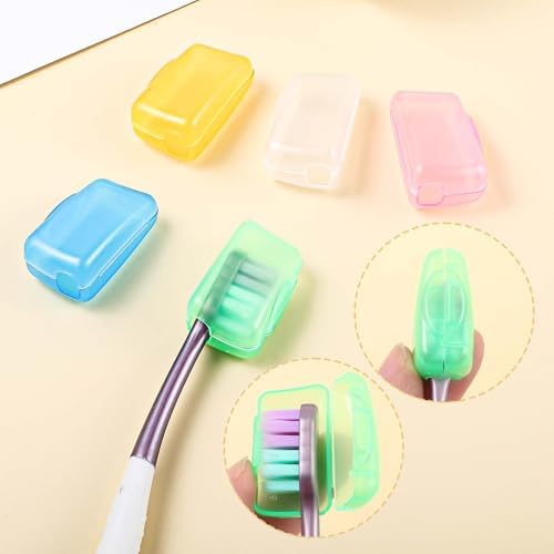 10 Pack Toothbrush Head Cover Caps Toothbrush Covers for Travel Tooth Brush Protector Portable Dustproof Brush Head Covers for Home Office Hotel Outdoor Fits Most Manual and Electric Toothbrushes