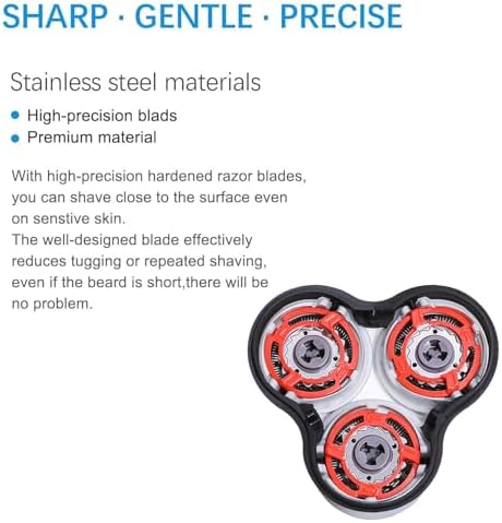 SH90 Replacement Shaver Heads Compatible with Philips Norelco Series 9000, Replacement Blades Compatible with Philips Electric Shaving Series 9000 and Series 8000 (Includes Base)