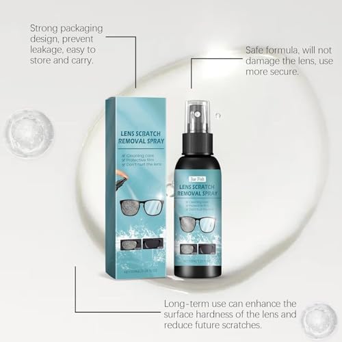 2PCS Lens Scratch Remover for Eyeglasses, Eyeglass Cleaners Spray, Sunglass Scratch Remover Repair