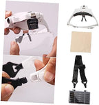 Beaupretty Led Head-Mounted Magnifying with High-Definition Lenses for Reading and Repair Work Comfortable Wear for Engineers and Hobbyists Requires AAA Batteries