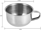 Shaving Soap Bowl Cup, Man Shaving Soap Bowl, 3.4inch Stainless Steel Soap Bowl with Handle, Metal Shaving Soap Mug Bowl Cup Shaver Cleansing Foam Tool for Man