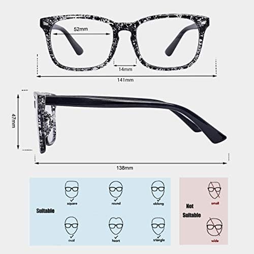 MAXJULI Blue Light Blocking Glasses,Computer Reading/Gaming/TV/Phones Glasses for Women Men(Transparent Black)