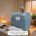 Only Sauna Tent,Portable Sauna Steamer Machine Pop Up Tent, Home Spa Room Sweat Tent, Indoor Wet Sauna Box (Steamer Not Included, Exclude Steam Generator) Suitable Under 5.79Ft in Height.