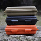 Anti-Pressure Shockproof Waterproof Box Container Plastic Dry Storage Box with Floating Survivor Emergency Dry Case for Outdoors (Black)