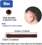 Upgrade Soft Knitting Cotton Fabric Glasses Ear Cushion, Anti-Slip Elastic Comfort Eyeglasses Temple Tips Sleeve Retainer, Eyeglass Ear Cushions Grips for Glasses Sunglasses Eyewear(2pairs Black)