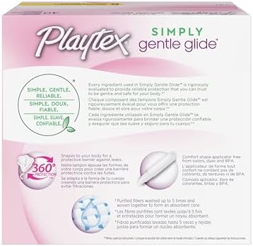Playtex Gentle Glide Tampons with Triple Layer Protection, Regular, Unscented - 40 Count (Pack of 1)