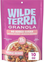 Wilde Terra Triple Berry Granola, 15g Protein, No Added Sugar, Good Source of Fiber, 10 oz