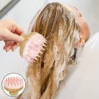 Shampoo Brush Hair Scalp Massager Silicone Scalp Brush Shower Hair Cleaning Tool for Deep Exfoliation and Dandruff Removal with Ergonomic Grip 2.95In