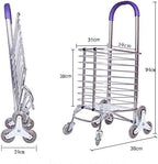 Shopping Trolleys,Shopping Cart Trolley Folding Cart Trailer Trolley Portable Home Elderly Goods Small Cart Climbing Stairs Purple,4 Wheels,31x38x34CM Multifunctional