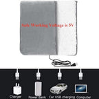 USB Heated Foot Warmer Electric Feet Heating Pad Washable Thermal Heated Foot Cover for Under Desk Bed Office Home