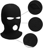 3 Pieces 3 Hole Ski Mask Knitted Full Face Cover Adult Balaclava Knit Ski Face Cover Thermal Knitted Head Wrap for Men Women
