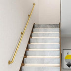 1.5ft-13ft Gold Handrail with Complete Kit, Non-Slip Stair Handrails Loft Corridor Wall Banister Handicap Grab Bars for Elderly Disabled Children (Size : 1.5m(5ft))