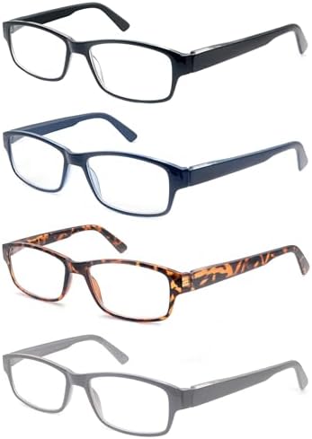 HEEYYOK 1.25 Reading Glasses Men Large Readers For Men XXL Wide Reader Oversized Frame Cheaters Reading Glasses For Mens Comfort Spring Hinge