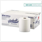 Windsoft Commercial Paper Towels, Hardwound Roll Hand Towels, 6-Pack, 8" x 800ft per Roll, White, Hardwound Towel Dispensers Refill
