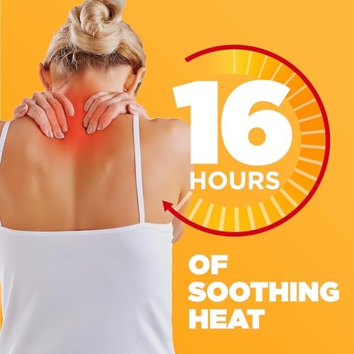 ThermaCare Heat Wraps for Neck & Shoulder Pain Relief - Portable Adhesive Heating Pads with 16-Hour Therapeutic Heat - Drug-Free Muscle & Joint Soothing Patches (5-Count)