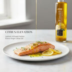 Casa Rinaldi Testimone Lemon Flavored Extra Virgin Olive Oil – Fresh Citrus Gourmet EVOO with Real Lemon Peel Inside – Italian Flavored Olive Oil for Seafood, Salads & Chicken (250ml)