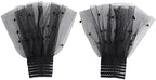 Ruffled Floral Layered Lace Cuffs Wrist Cuffs Black False Sleeves for Women Wrist Black