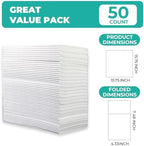 CXPSINC White Napkins Disposable with Pocket, 50Pcs Pre-Folded Airlaid Paper Dinner Napkins, Soft and Absorbent for Parties, Weddings, Dinners or Events