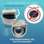 Cirepil - Blue - 400g / 14.11 oz Hard Wax Tin - Face & Body Wax, Unscented & No Strip Needed - Perfect for Sensitive Skin & Brazilian Waxing - Pre-Melted in Tin - Fluid Gel Texture, Easy Hair-Removal