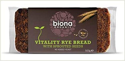 Biona Organic Vitality Rye Bread - Sprouted Seeds - 500g-2 Pack
