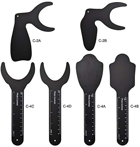 Angzhili 6 Pcs Dental Contraster Intraoral Photographic Dental Black Background Board Dental Photo Contrast Kit