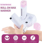 110V Roll On Wax Warmer for Hair Removal, Double Wax Roller Heater, Home Waxing Kit for Women and Men
