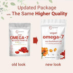 Vegan Omega-7 Sea Buckthorn Oil, 240 Vegetarian Softgels | 2-in-1 with Evening Primrose Oil | Plant Based Botanical Oil Blend | Non-GMO, Gluten, & Carrageenan Free