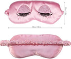 Sleep Mask, Ulbemoll Silk Eye Mask Satin Blindfold Smooth Soft Breathable Travel Eye Cover Eyeshade Gifts with Elastic Strap for Women Girls Valentine's & Mother Day- Pink