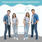 Didiseaon Height Increase Insoles - 1.7 Inch Invisible Silicone Heel Lift Pads for Men Women - Non-Slip Shock Absorbing Shoe Lift Inserts - Ergonomic Height Boosting Solution for Sneakers Boots
