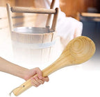 Raguso Water Scoop Ladle Sauna Water Dipper Wooden Handle Spoon Portable Comfortable Grip Sauna Water Dipper Ladle For Serving Tea