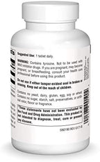 Source Naturals L-Tyrosine -Free Form Amino Acid Supplement - 100 Tablets