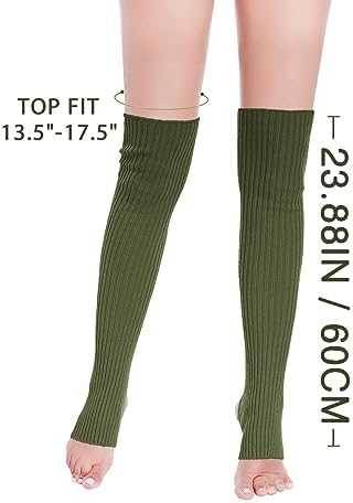 v28 Women’s Neon Knit Leg Warmer for 80s Party Dance Sports Yoga