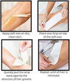 Omwah Beauty Facial and Body Non Woven Epilating Wax Strips Large 3 x 9 Hair Removal 400 Count