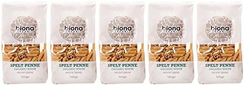 Biona Organic White Spelt Penne 500 g (Pack of 5)
