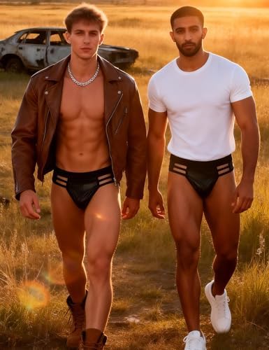 ohyeahlady Jockstraps for Men Low Rise G-String Thong Underwear Pouch Trunks Clubwear Jock Strap Briefs Black S-XXL