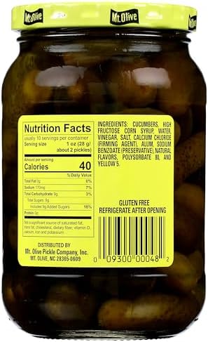 MOUNT OLIVE Sweet Gerkins Pickles 16 oz, 16 FZ