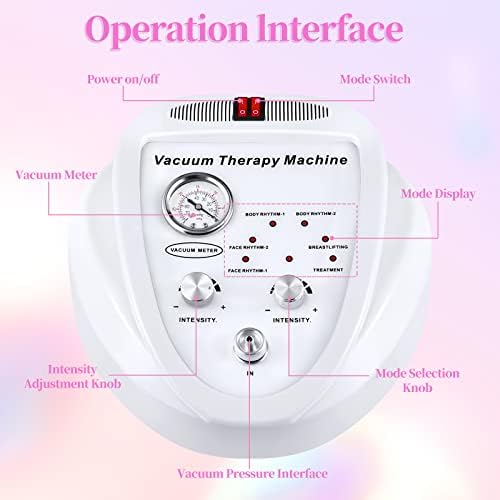 TwoWin Multifunctional Vacuum Therapy Machine, Cupping Therapy Sets, Cupping Scraping Body Shape Massager Adjustable Suction and 6 Modes with 30 Cups and 3 Pumps