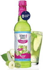 Jordan's Skinny Mixes Sugar Free Syrup, Sour Green Apple, Fruit Flavored Water Enhancer, Drink Mix for Iced Tea, Lemonade, Drinks, Low Calorie Water Flavoring, Dairy & Gluten Free, Kosher, 25.4 Fl Oz