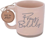 Lighthouse Christian Products Pray Boldly Powerful Words Yellow 16 Ounce Ceramic Mug