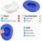 Hapivida Inflatable Bedpan Men, Blue Portable Bedpan for Men Anti Bedsore Toilet for Bedridden Elderly Women Stool Toilets