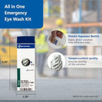 First Aid Only 4-Piece Eye Wash Kit with Oval Eye Pads, First Aid Tape & Emergency Eye Rinse