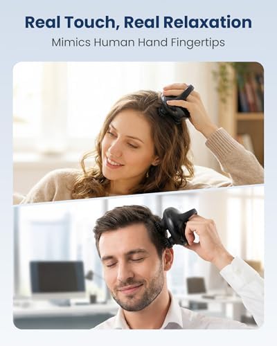 COMFIER Cordless Head Massager Scalp Massager Hair Growth with 3 kneading Modes,Waterproof Hair Massage with 8 Claws for Deep Cleansing,Body Cat Head Scratcher,Gift for Women,Men