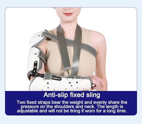 PopieL Adjustable Shoulder and Elbow Joint Fixation Brace, Shoulder Dislocation Brace, Hinged Elbow Brace with Shoulder Support, Humeral Fracture Brace, Upper Limb Splint