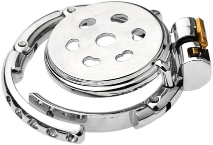 Stainless Steel Hollow Heart-Shaped Flat Chastity Cage Male Penis Restraint Cage Male Sex Toy Men Chastity Lock Device